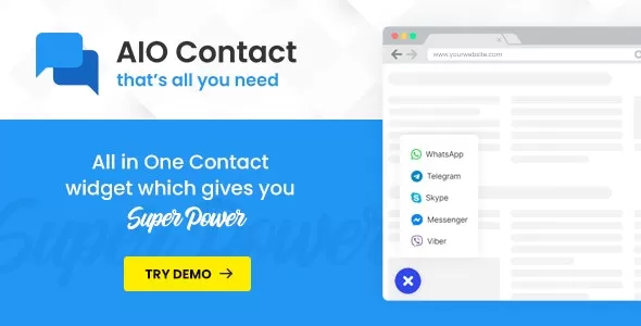 AIO Contact v2.7.0 - All in One Contact Widget - Support Button