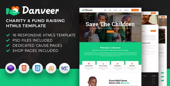 Danveer v1.1 - Charity & Fund Raising Responsive HTML5 Template