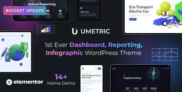Umetric v2.0.4 - WordPress Dashboard, Reporting and Infographic Theme