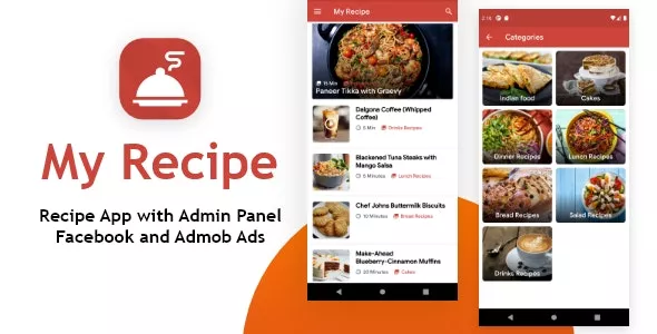 My Recipe App with Admin Panel, Facebook and Admob Ads