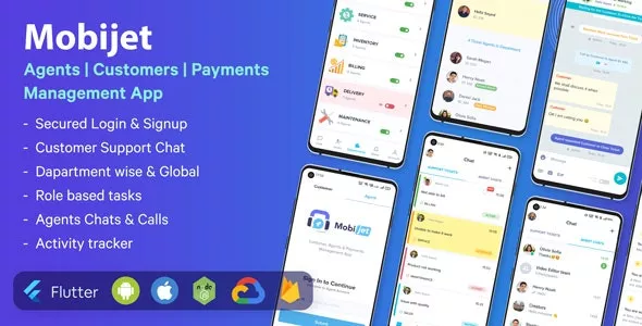Mobijet v1.0.12 - Agents, Customers & Payments Management App | Android & iOS Flutter App