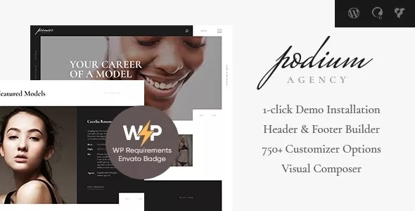 Podium v1.1.6 - Fashion Model Agency WordPress Theme