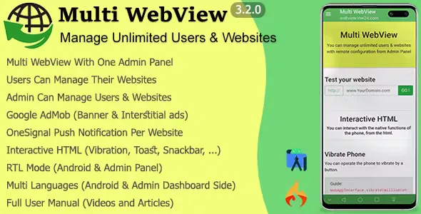 Multi WebView + Admin Panel v3.2.0