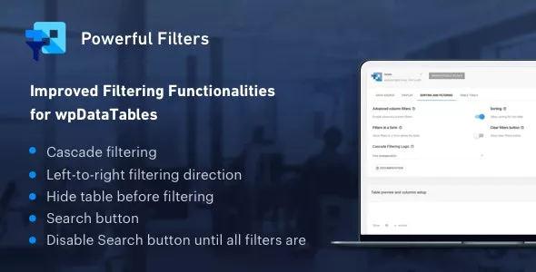 Powerful Filters for wpDataTables v1.4.4 - Cascade Filter for WordPress Tables