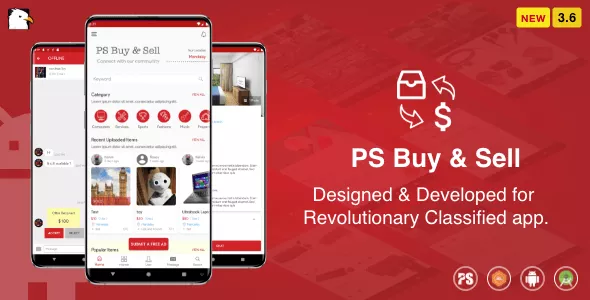 PS BuySell v3.2 - Olx, Mercari, Offerup, Carousell, Buy Sell Clone Classified App