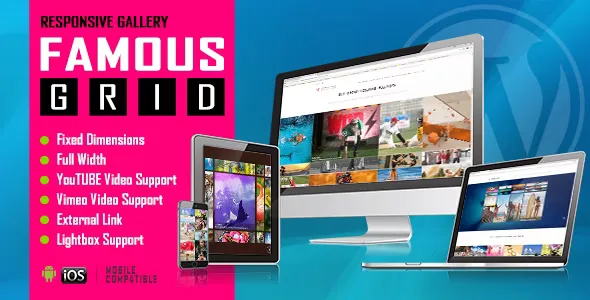 Famous v1.4 - Responsive Image And Video Grid Gallery WordPress Plugin