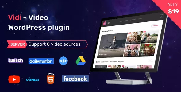 Vidi v1.3.1 - Video WordPress Plugin