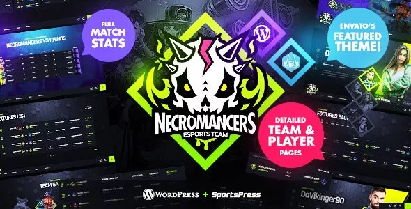 Necromancers v1.5.1 - eSports & Gaming Team WordPress Theme