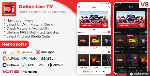 Android Online Live TV Streaming v8.2