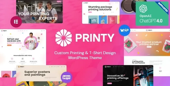 Printy - Custom Printing & T-Shirt Design WordPress Theme