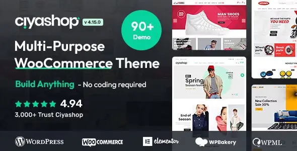 CiyaShop v4.15.0 - Responsive Multi-Purpose WooCommerce WordPress Theme
