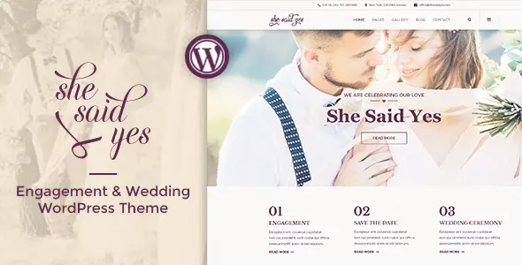 SheSaidYes v1.4 - Engagement & Wedding WordPress Theme