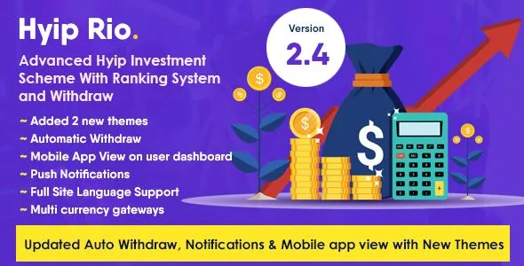 Hyip Rio v2.4 - Advanced Hyip Investment Scheme with Ranking System