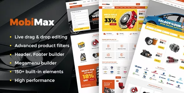 Mobimax v5.6 - Auto Parts WordPress Theme + WooCommerce Shop