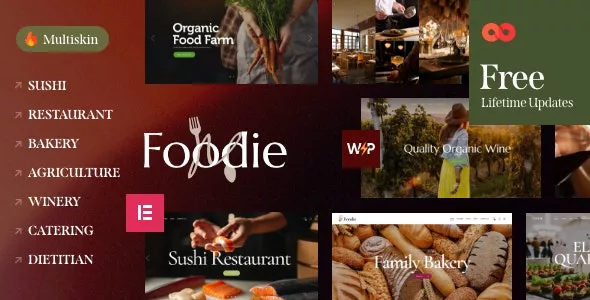 Foodie v1.4.0 - Food & Wine Elementor Multiskin WordPress Theme