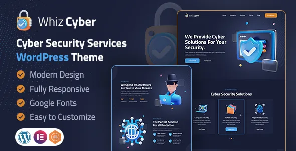 WhizCyber - Cyber Security WordPress Theme