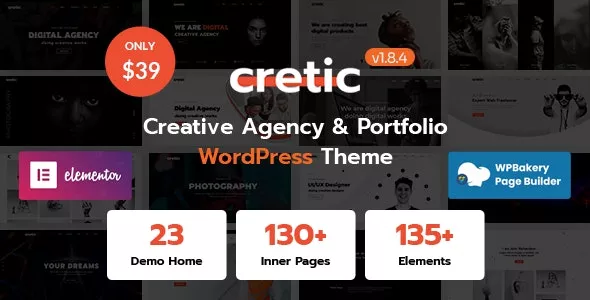 Cretic v1.8.4 - Creative Agency WordPress Theme