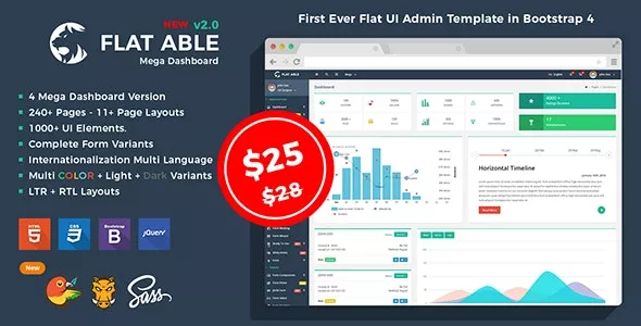 Flat Able v2.2 - Bootstrap 4 Flat UI Admin Template