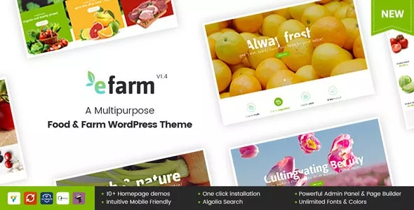 eFarm v2.0.4 - A Multipurpose Food & Farm WordPress Theme