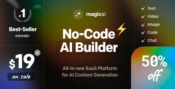 MagicAI v5.4.1 - OpenAI Content, Text, Image, Chat, Code Generator as SaaS