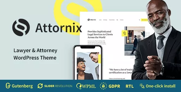 Attornix v1.0.9 - Attorney & Lawyer WordPress Theme