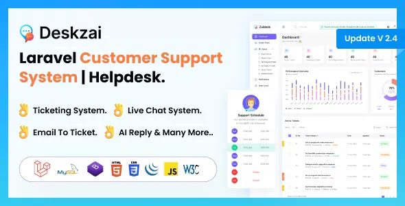 Deskzai v2.4 - Customer Support System - Helpdesk - Support Ticket