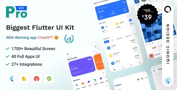 Prokit Flutter v6.4.0 - Best Selling Flutter UI Kit with Chat GPT App
