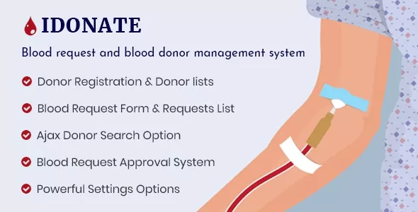 IDonatePro v3.0.1 - Blood Donation, Request And Donor Management WordPress Plugin