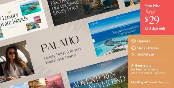 Palatio - Luxury Hotel & Resort WordPress Theme