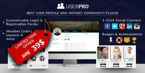 UserPro v5.1.8 - Community and User Profile WordPress Plugin