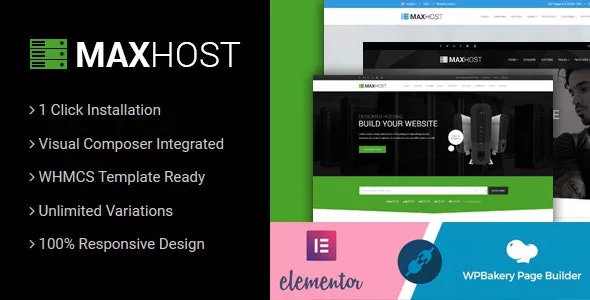 MaxHost v9.9.0 - Web Hosting, WHMCS and Corporate Business WordPress Theme with WooCommerce