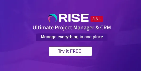 RISE v3.6.1 - Ultimate Project Manager & CRM
