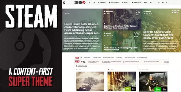 Steam v1.1.4 - Responsive Retina Review Magazine Theme