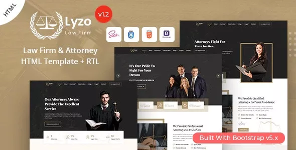 Lyzo v1.2 - Law Firm & Attorney HTML Template