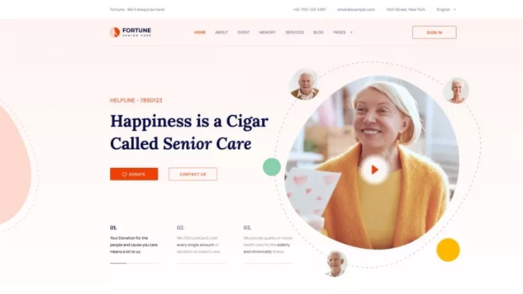 JoomShaper Fortune v2.0.0 - Elderly Care and Old Age Home Template for Joomla