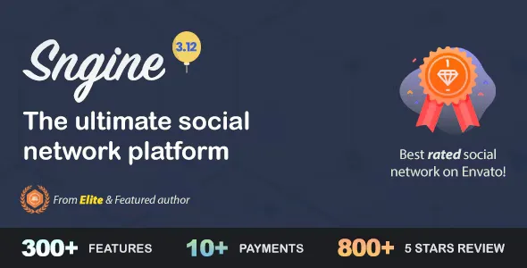 Sngine v3.12 - The Ultimate PHP Social Network Platform