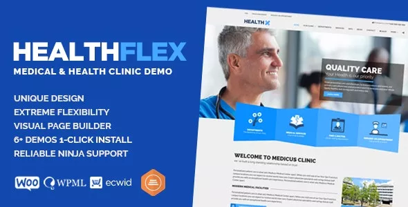 HEALTHFLEX v2.7.5 - Doctor Medical Clinic & Health WordPress Theme