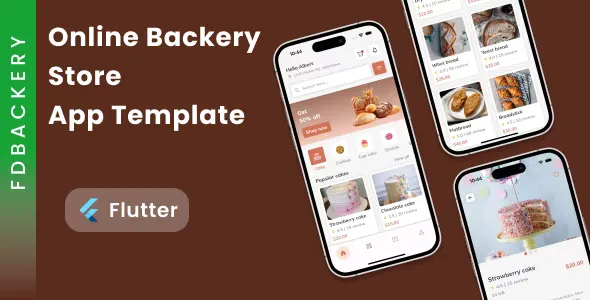 FDBackery - Online Backery Store App Template in Flutter