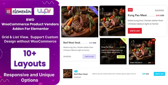 BWD WooCommerce Product Vendors Addon for Elementor