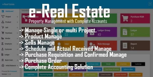 e-Real Estate - Property Management with Complete Accounts