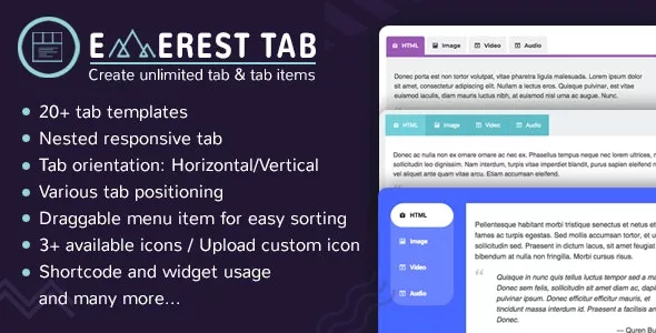 Everest Tab v1.1.8 - Responsive Tab Plugin for WordPress