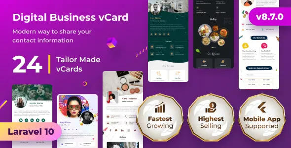 VCard SaaS v8.7.0 - Digital Business Card Builder SaaS - Laravel VCard Saas - NFC Card