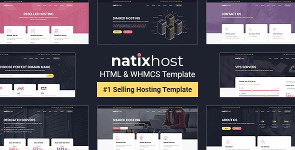 NatixHost - WHMCS & Hosting HTML Template