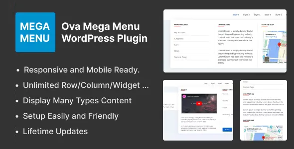 Ova Mega Menu WordPress Plugin v1.0.1