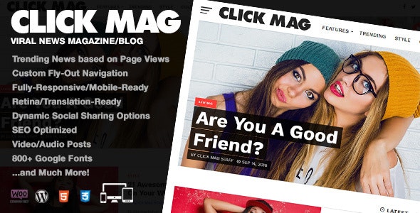 Click Mag v3.4.0 - Viral News Magazine & Blog WordPress Theme