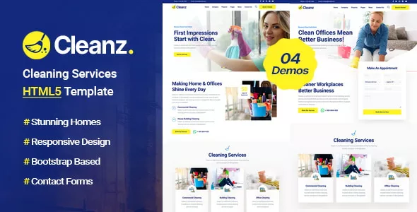 Cleanz - Cleaning Service HTML Template