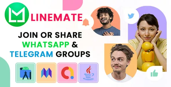 LineMate - Unlimited WhatsApp & Telegram Groups Link