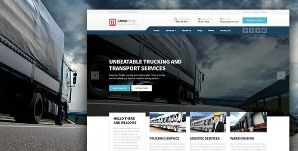 CargoPress - WordPress Theme for Logistics, Warehouse, and Transport Websites
