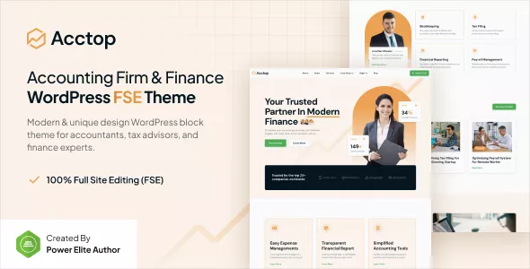 Acctop - Accounting Firm & Finance FSE WordPress Theme