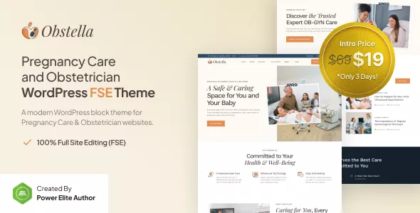 Obstella - Pregnancy Care & Obstetrician FSE WordPress Theme